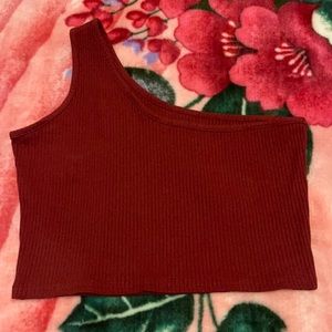 Cute one shoulder crop top